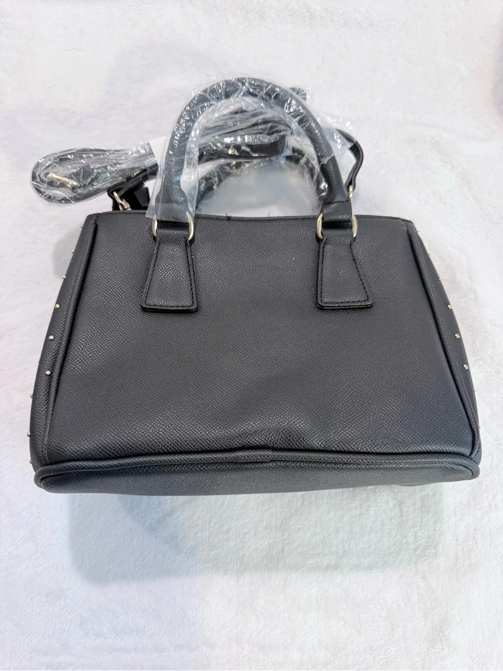 bebe Black Studded Mini Satchel